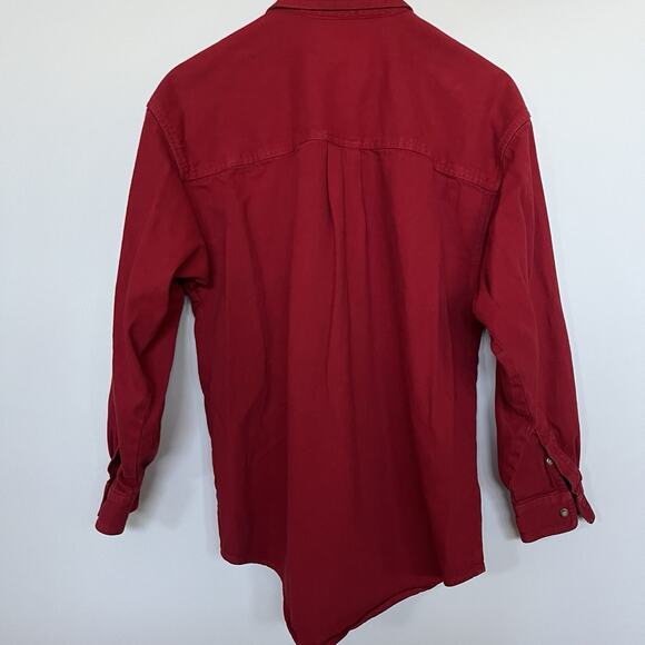 Vintage Eddie Bauer Men's Shirt 100% Cotton Red Size Small 00665 WPL 9647 - Picture 3 of 8